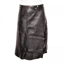 Jupe Midi 'Inlay' Cuir