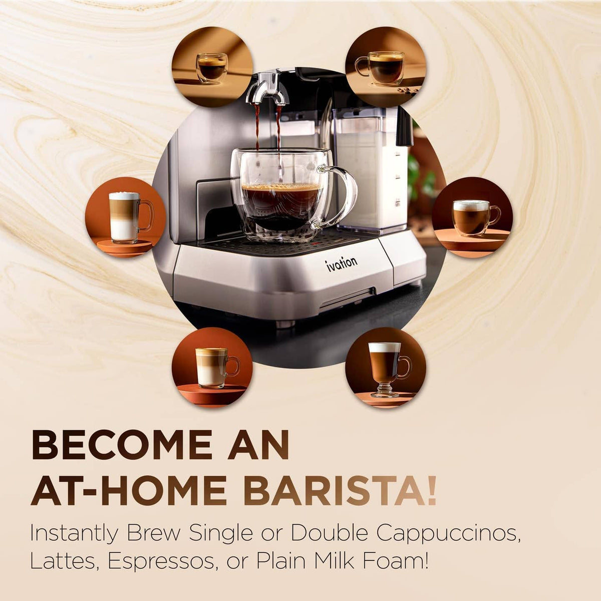 Machine à espresso et latte avec mousseur à lait HomeAdcesse