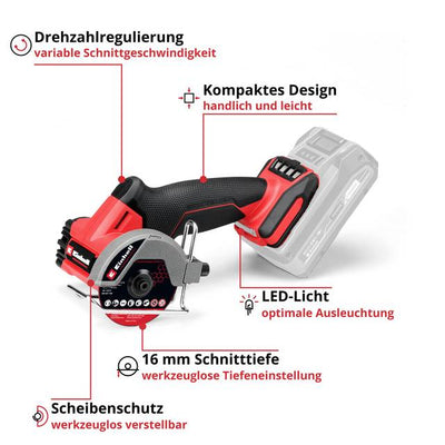 Einhell Professional TP-CO 18/76-C Li BL - Solo Découpeuse à disque sans fil Profondeur de coupe (max.): 16 mm