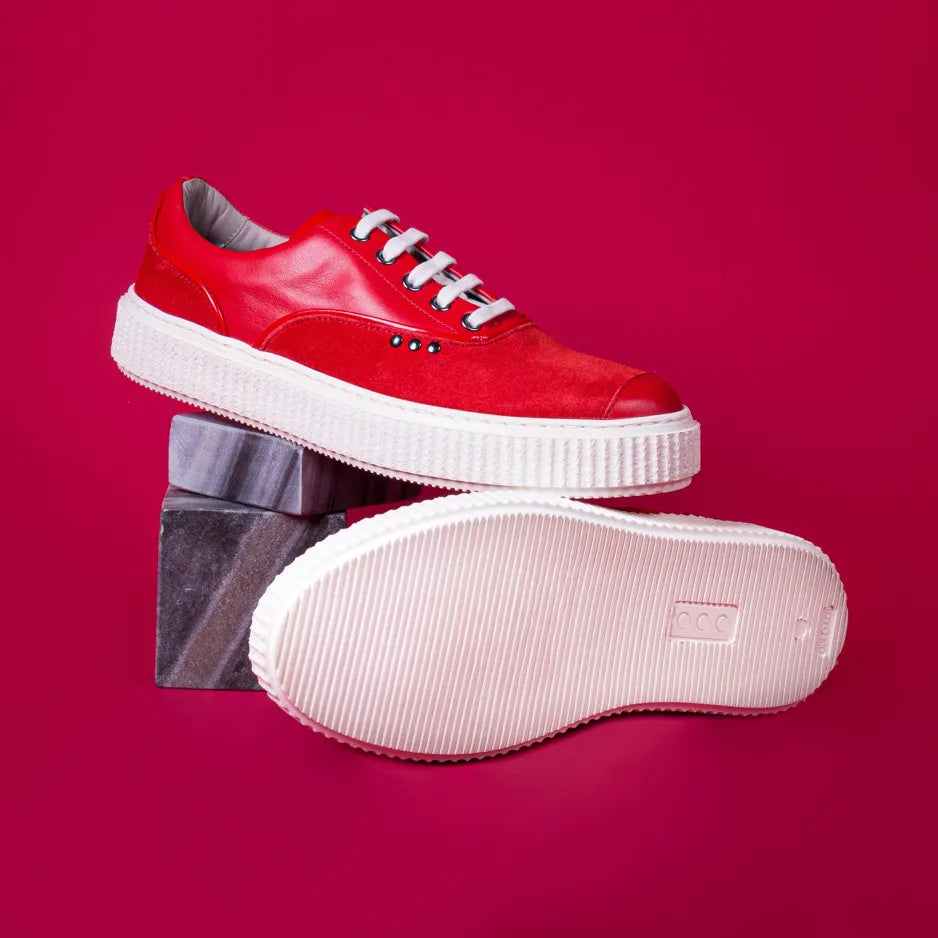 UNISEX Basket MEAKER suede rouge