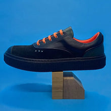 Baskets MEAKER Bright Black noir, orange et vert