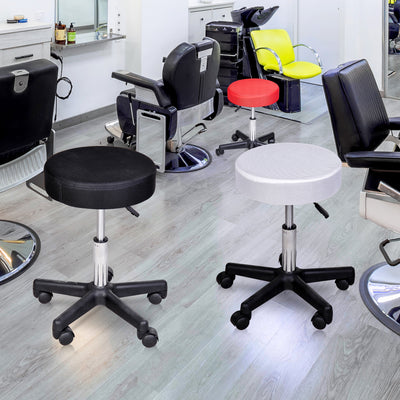 Tabouret massage a roulettes reglable en hauteur pivotant avec trois couleurs de housse de protection