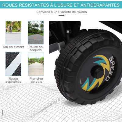 Quad électrique pour enfants 18-36 mois véhicule à batterie 6V avec marche avant et arrière 72 x 40 x 45,5 cm noir