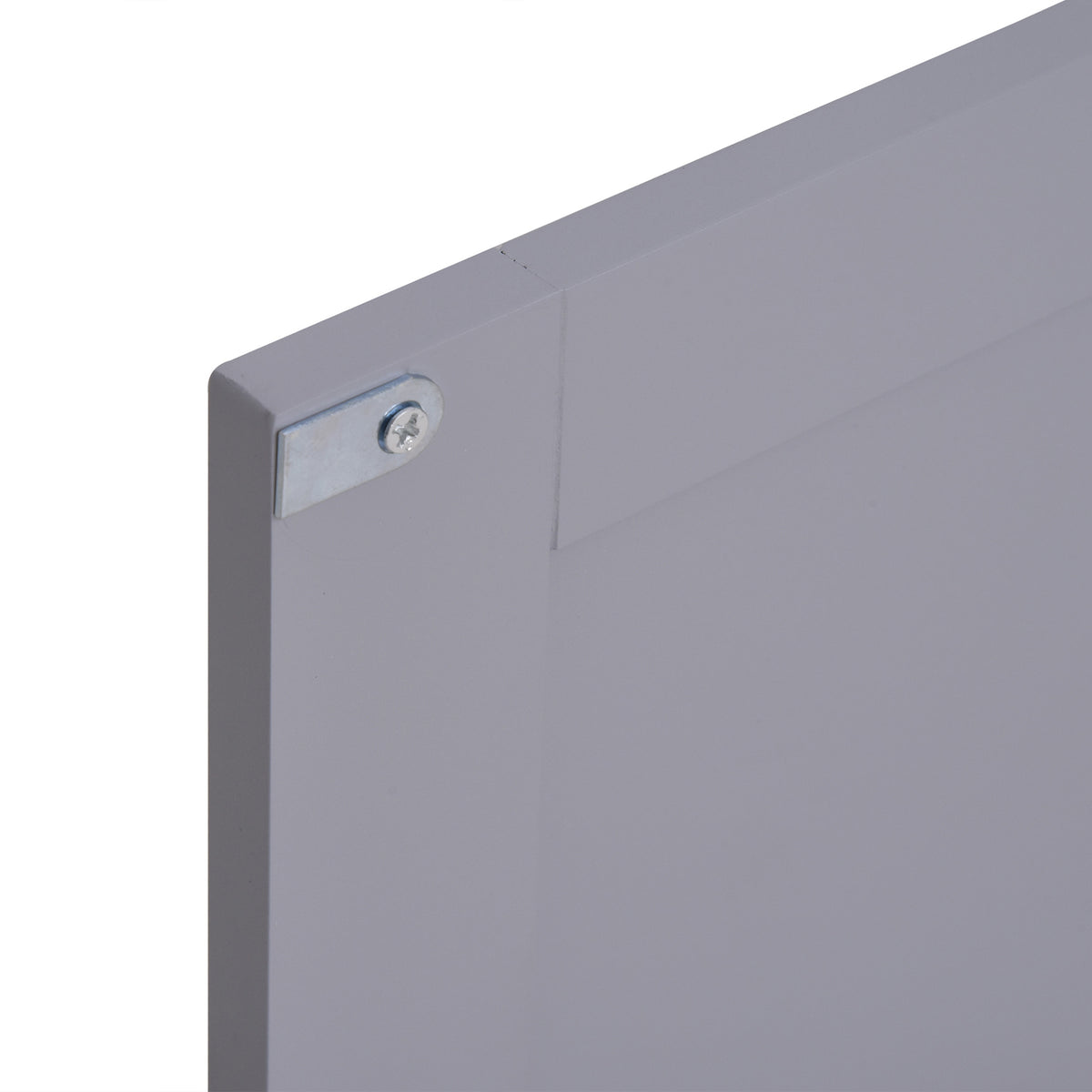 Meuble salle de bain sous lavabo - meuble sous-vasque - placard 2 portes avec étagère - dim. 60L x 30l x 60H cm - en bois gris blanc