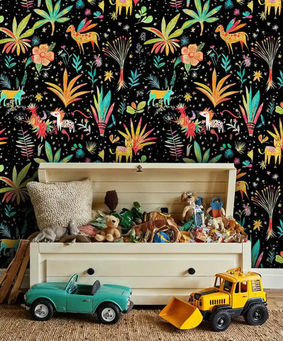 Whimsical Safari Adventure Wallpaper