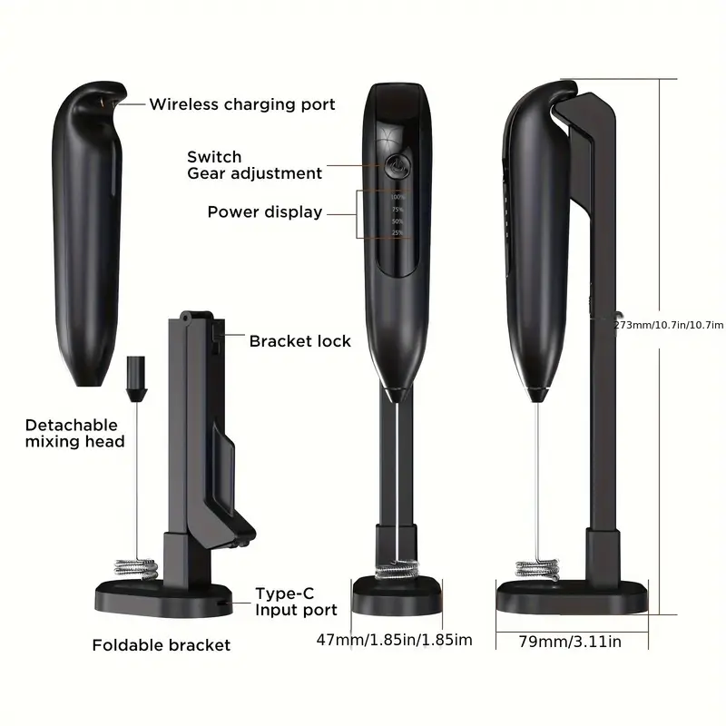 Electric Milk Handheld Coffee Mixer Wand TM