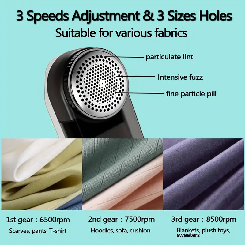 Fabric Shaver with LED Display 3-in-1 Rechargeable LPT