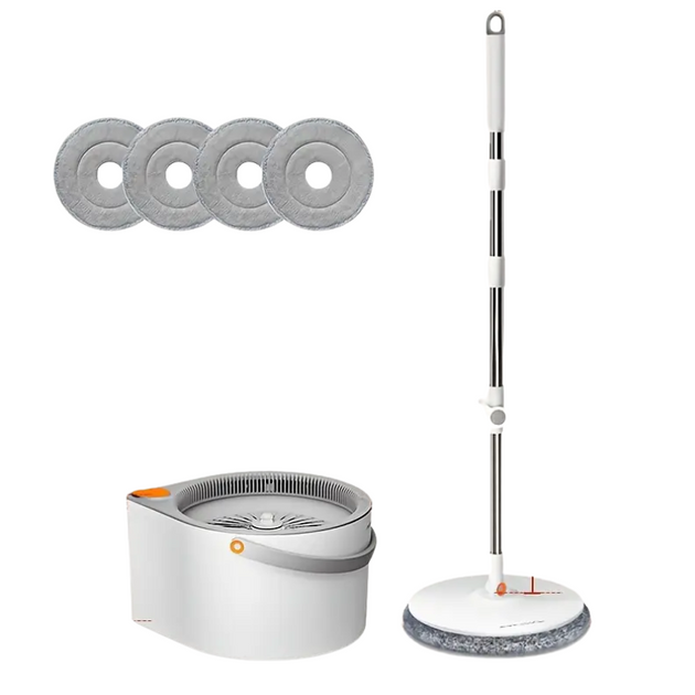 Spin Mop with Bucket & 4 Reusable Pads LPT