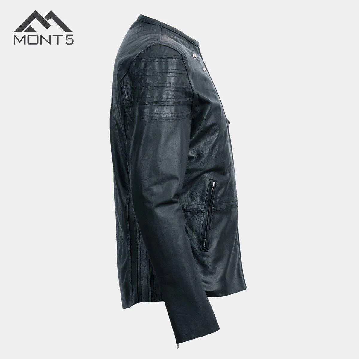 MONT5  Karakoram Perfect Fit Men Leather Jacket Gear Hikes