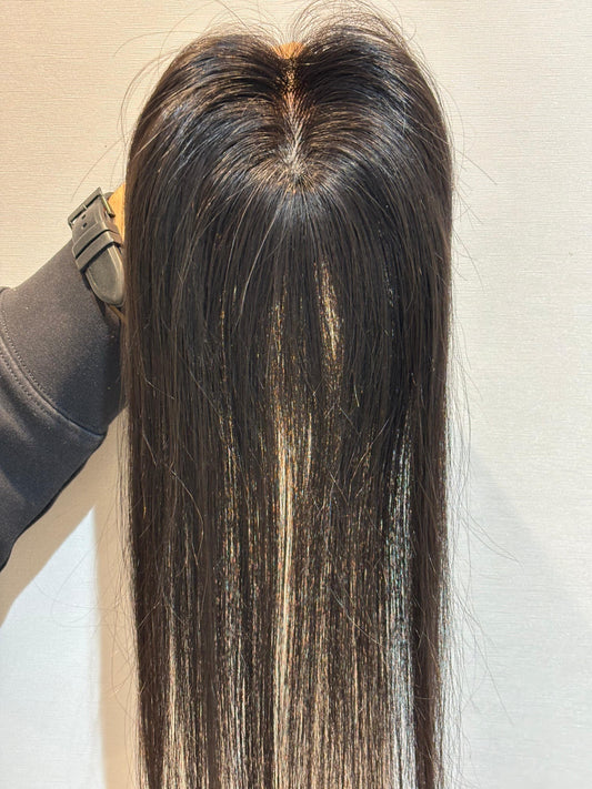 Hair Topper for PCOS Hair Loss | Silk Base | Natural Black | Straight | Remy Hair India
