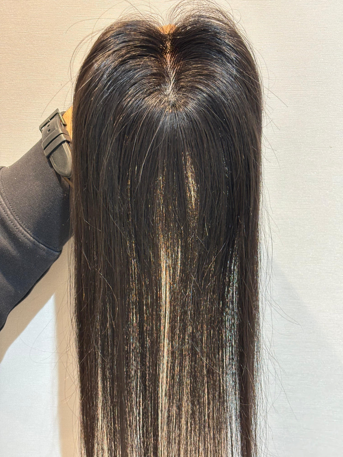 Hair Topper for PCOS Hair Loss | Silk Base | Natural Black | Straight | Remy Hair India