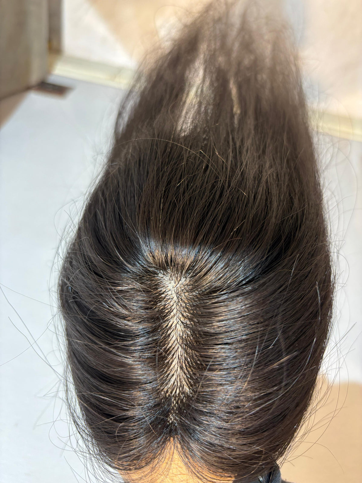 Hair Topper for Alopecia & Full Coverage | Silk Base | Natural Black | Straight | Remy Hair India