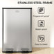 Poubelle de cuisine double, 2 x 28L, 2 couvercles à fermeture douce, seaux intérieurs amovibles et poignées Aosom