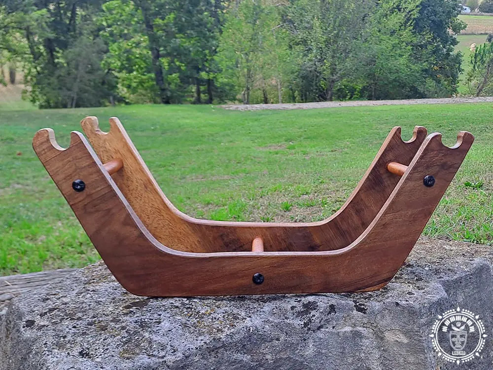 Hamac pour chat écru/gris perlé + support en bois