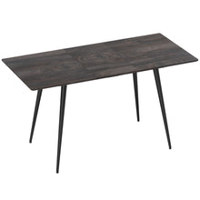 Table à manger pliante table extensible 120-160 cm jusqu'à 6 à 8 personnes avec pieds en acier, gris