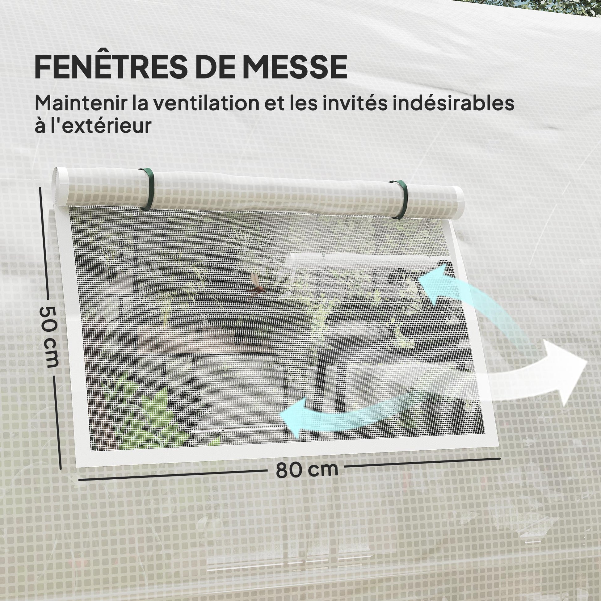 Serre tunnel de jardin 18m², serre de jardin tunnel avec portes et 8 fenêtres, bâche PE 140g/m² 600 x 300 x 200 cm blanc
