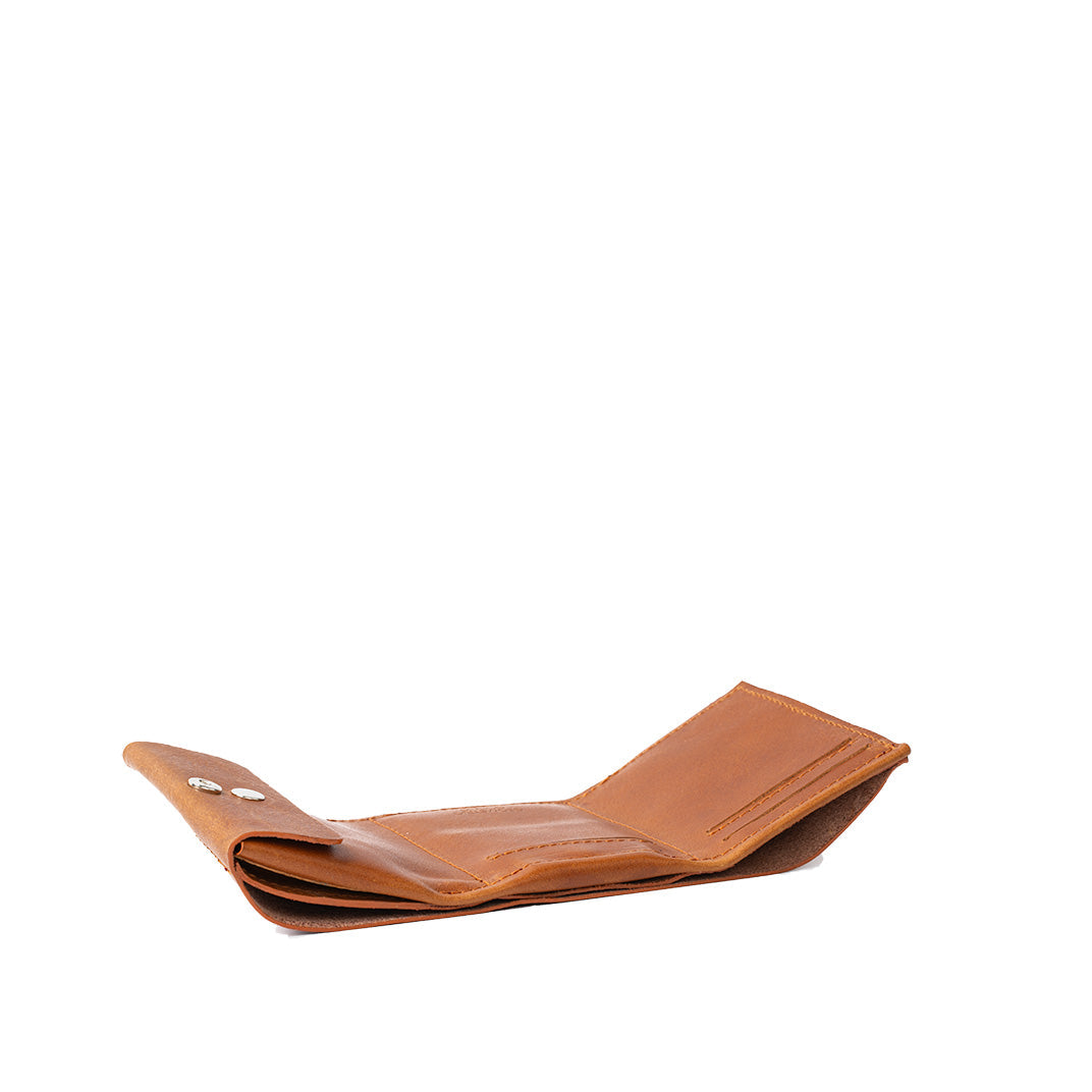 Leather Wallet for AirTag - Mini Trifold