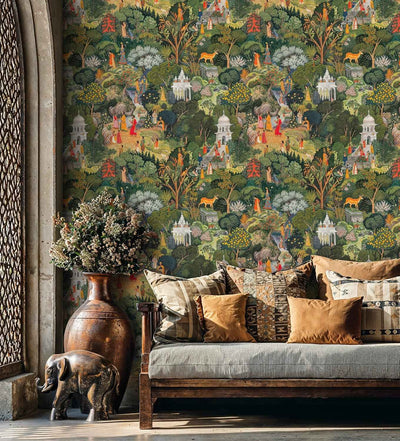Indian Garden Paradise Wallpaper
