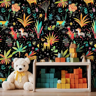Whimsical Safari Adventure Wallpaper