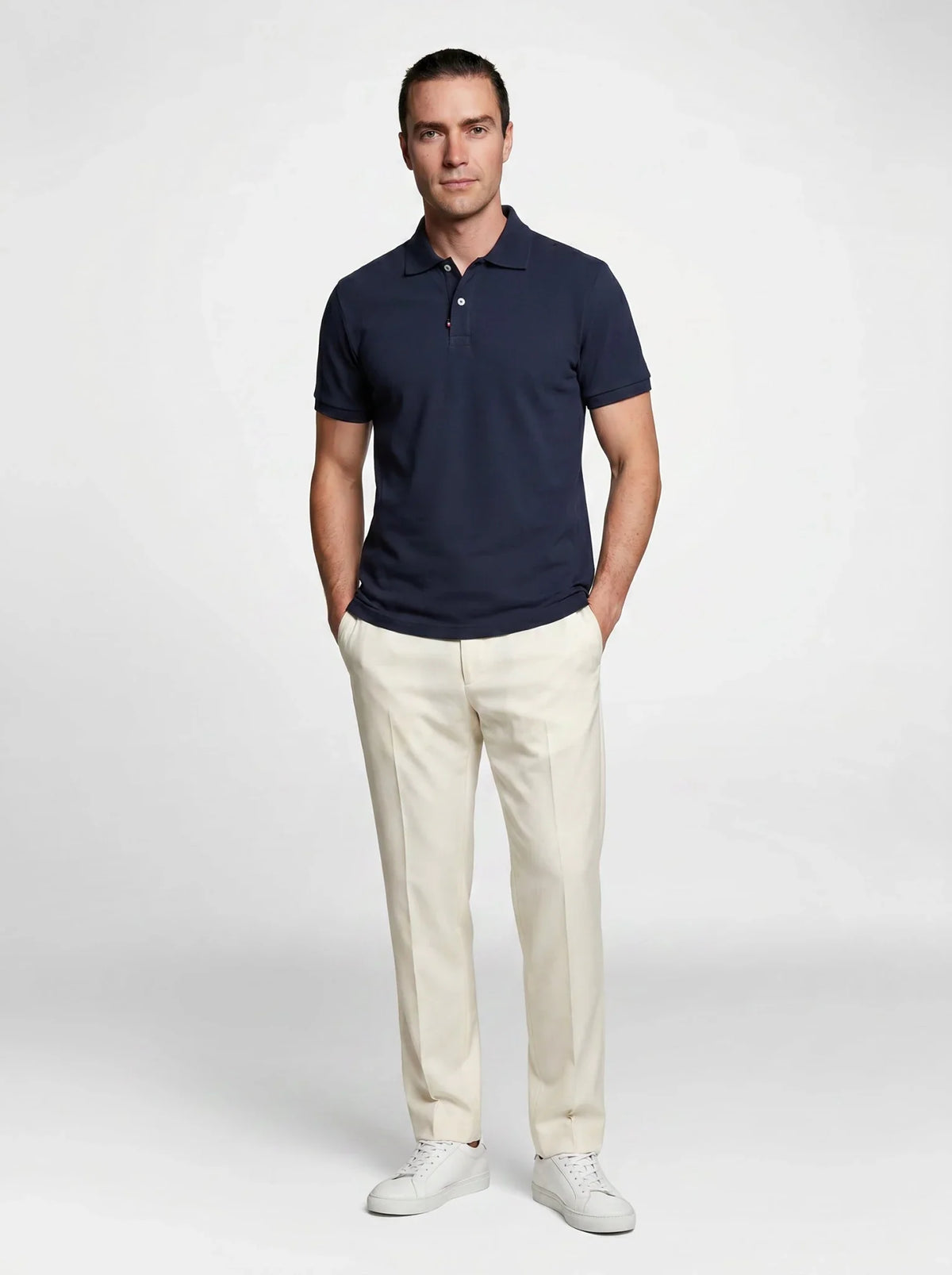 Straight Cut Pants - 100% Thick Cotton, Made in France
