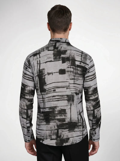 Geometric Harmony Linen Shirt