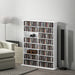 Rangements pour CD et DVD avec 16 compartiments et 12 étagères réglables, capacité max. 720 CD/396 DVD et Blu-ray, blanc Aosom