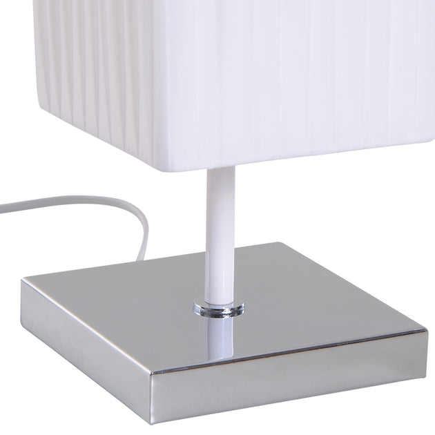 Lampadaire Lampe sur Pied de Salon Style Moderne Lampadaire sur Pied avec Interrupteur Acier Blanc Aosom