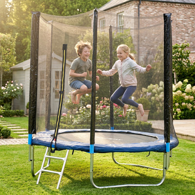 Trampoline d'extérieur avec filet de sécurité Ø180 cm pour enfants et adultes