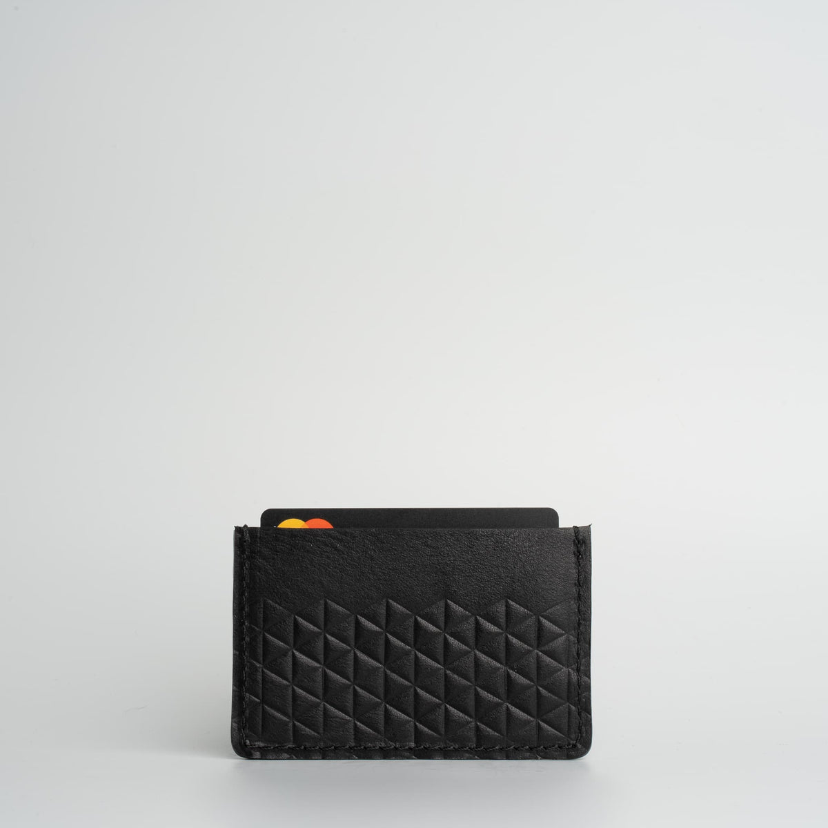 Leather card holder - Geometric Net