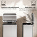 Poubelle de Cuisine 20 L en Acier Inoxydable, Poubelle avec Pédale, Couvercle à Fermeture Douce, Argenté Aosom