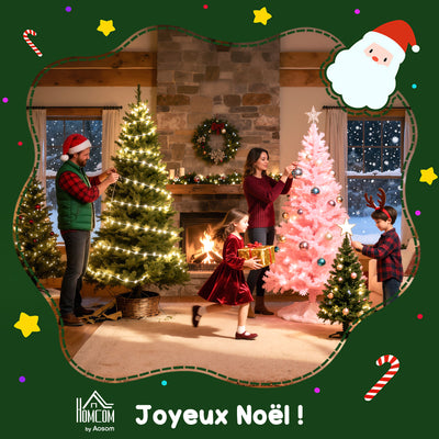 Sapin de Noël artificiel 180 cm Arbre de Noël avec support en métal 1489 branches enneigées, pommes de pin, vert
