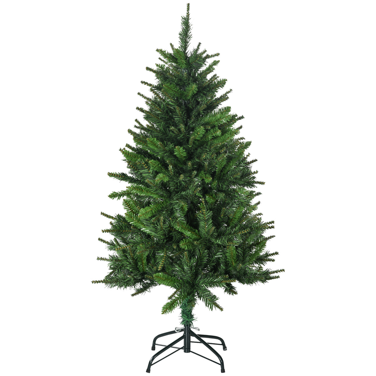 Sapin de Noël artificiel avec 310 branches support en acier socle pliable en acier hauteur 120 cm vert
