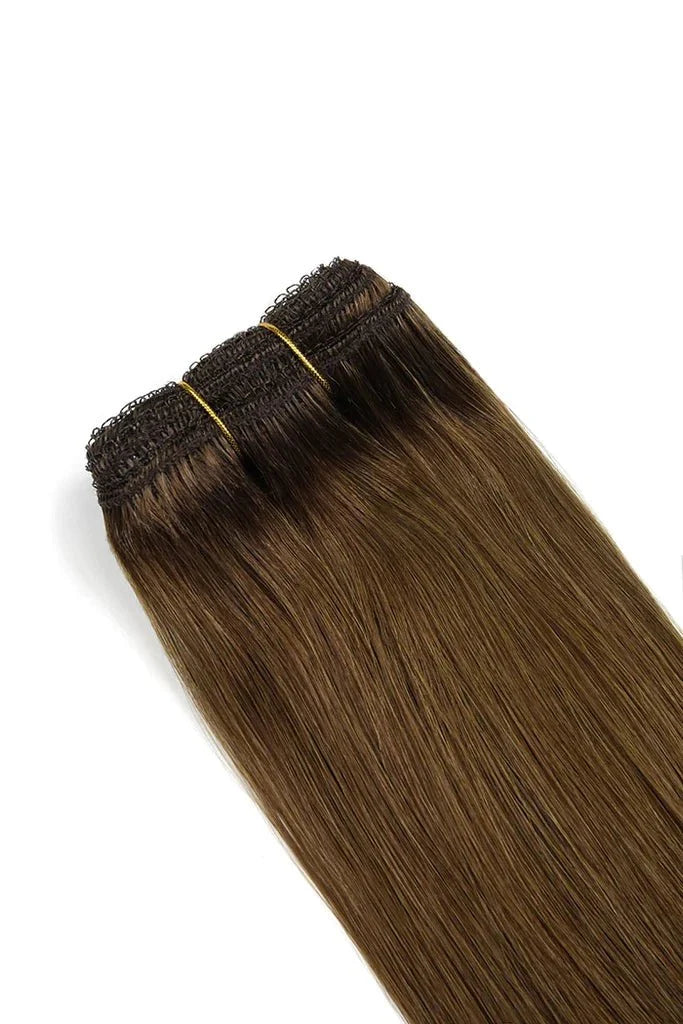 Weft Hair Extensions Light Brown #4