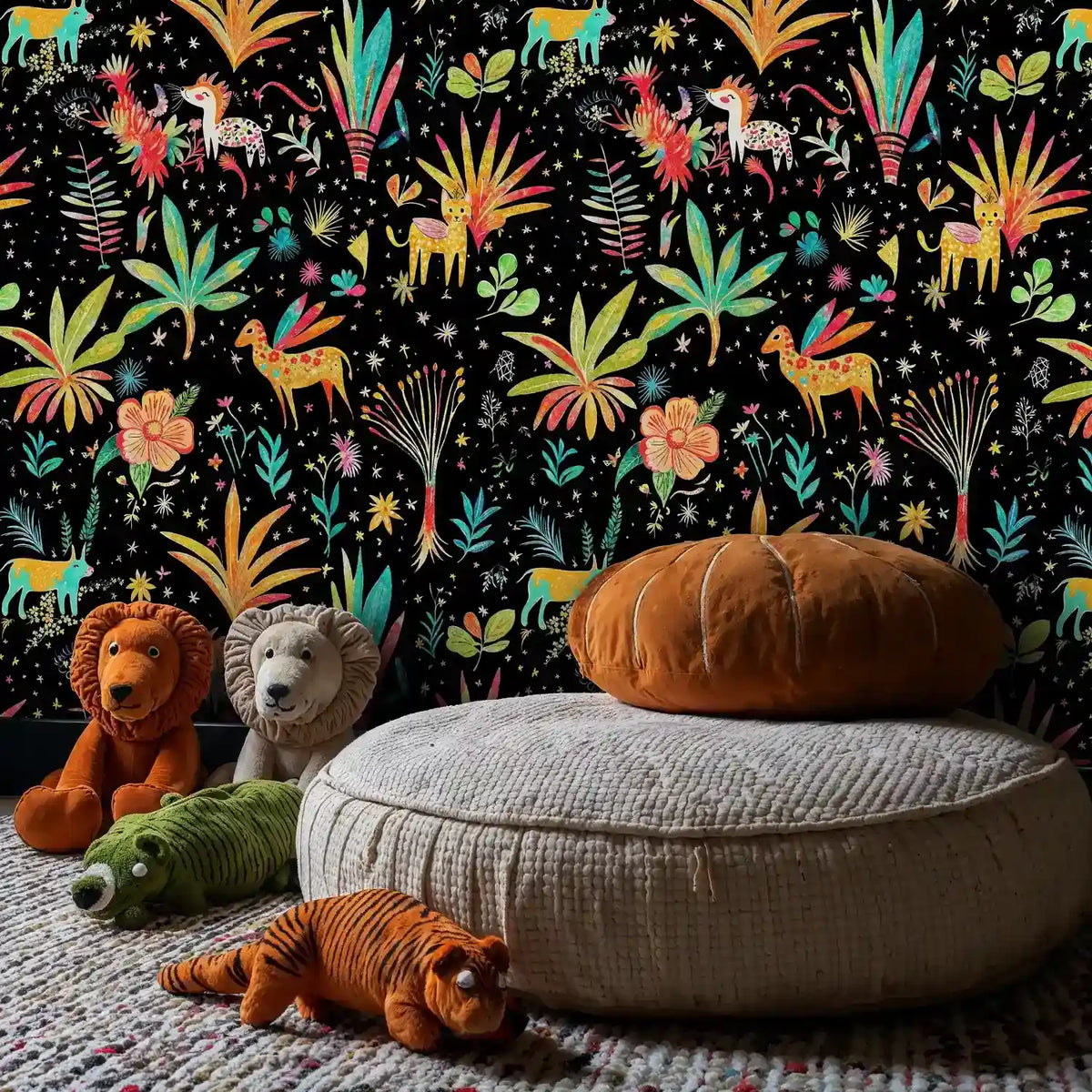 Whimsical Safari Adventure Wallpaper
