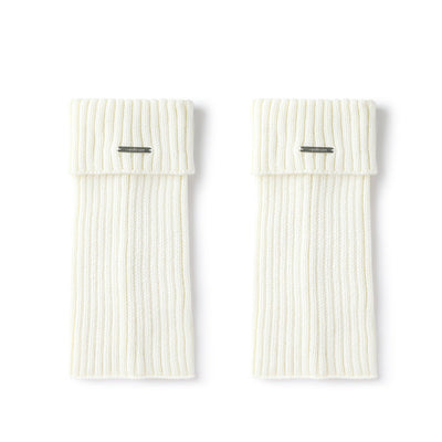 Women's 30cm Cuffed Ribbed Leg Warmers – Autumn & Winter 2-Pair Set
