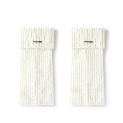Women's 30cm Cuffed Ribbed Leg Warmers – Autumn & Winter 2-Pair Set