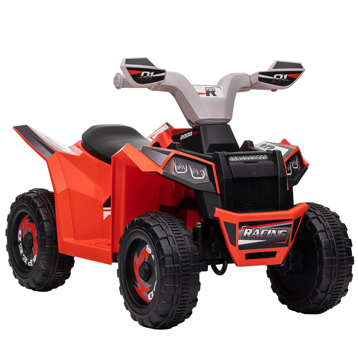 Quad électrique pour enfants véhicule à batterie 6V avec marche avant et arrière 70L x 41,5l x 48,5H cm Rouge