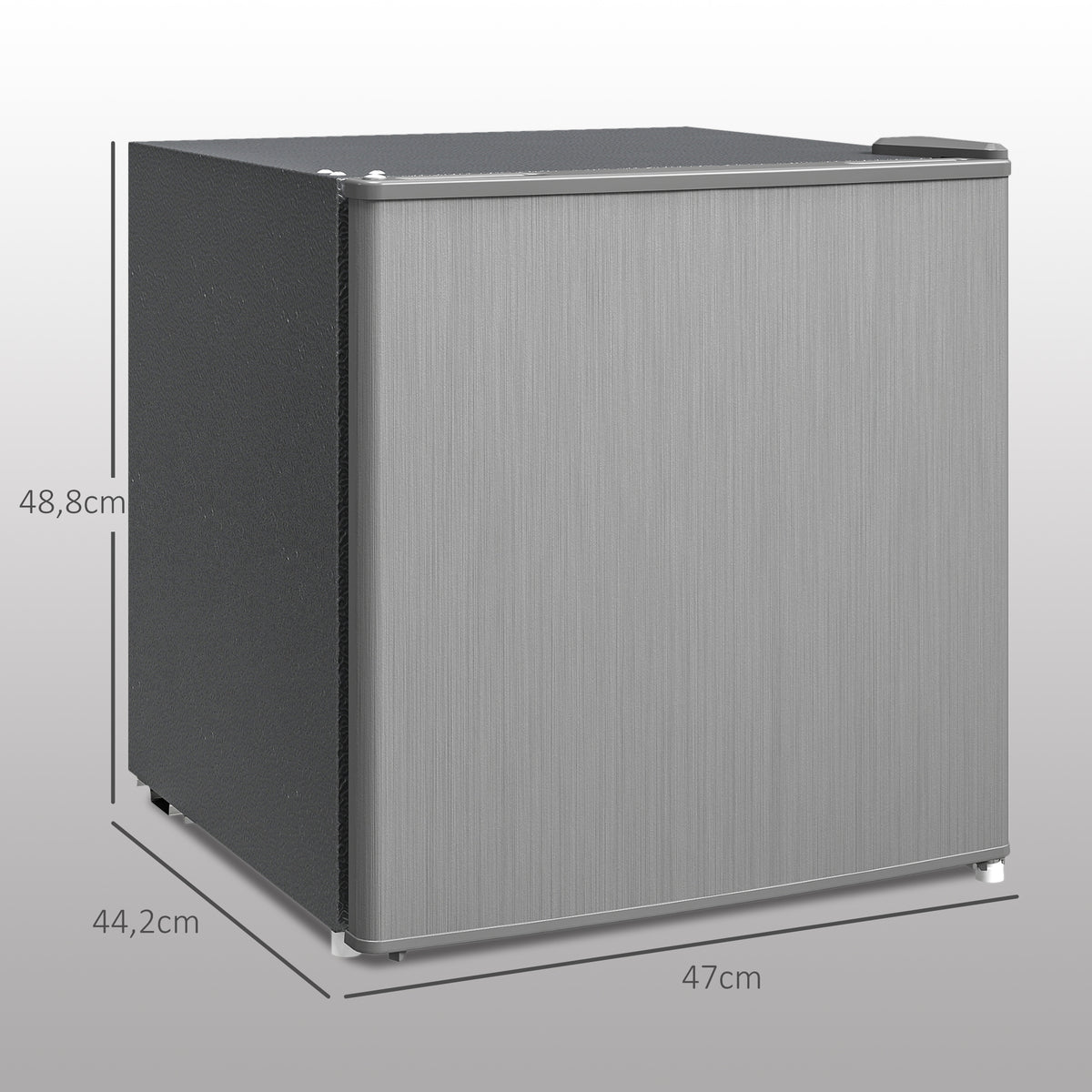 Mini congélateur Température Réglable de -14 à -24°C Compact 35L - Porte réversible Classe E - 47x44,2x48,8cm - Gris