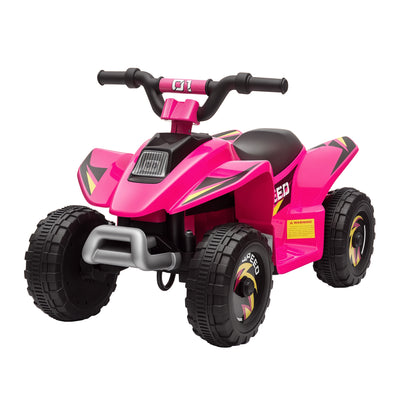 Quad électrique pour enfants 18-36 mois véhicule à batterie 6V avec marche avant et arrière 72 x 40 x 45,5 cm rose