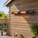 Radiateur Infrarouge 3000W Mural IP65, Télécommande, Écran LED, Minuterie, 9 Niveaux, 102,4 x 10 x 5,5 cm, Noir Aosom