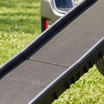 Rampe pliable pour chiens, escalier pour chien en PP avec pente douce et surface antidérapante, 155x38,5x15,5cm, noir