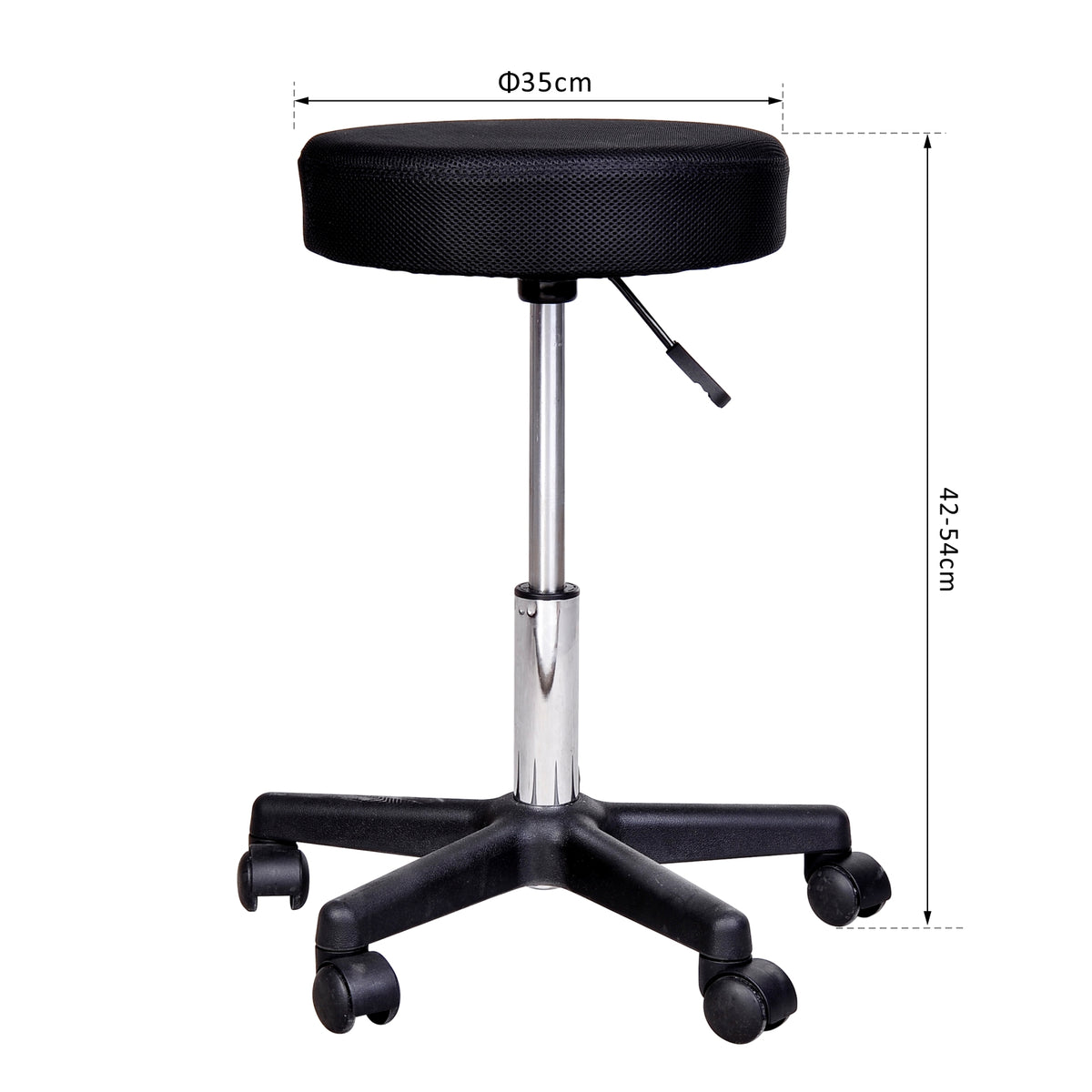 Tabouret massage a roulettes reglable en hauteur pivotant avec trois couleurs de housse de protection