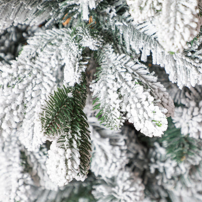 Sapin de Noël artificiel 180 cm Arbre de Noël avec support en métal 1489 branches enneigées, pommes de pin, vert