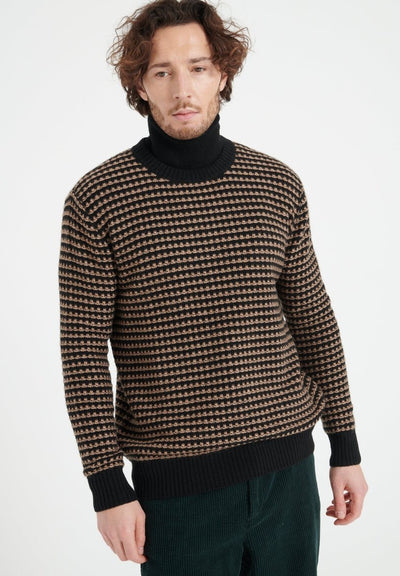 Pull col rond homme en cachemire 4 fils noir - ZACH 3