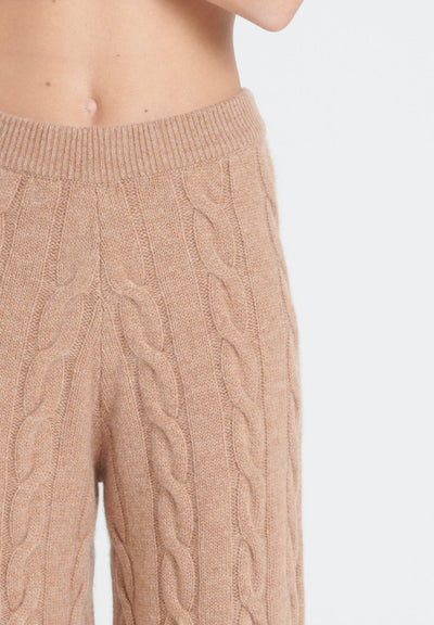 Pantalon femme en cachemire 6 fils camel - ZAYA 6