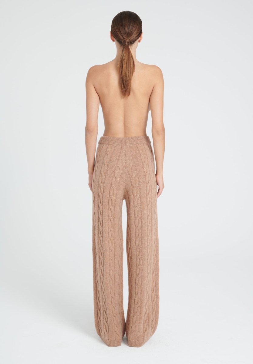 Pantalon femme en cachemire 6 fils camel - ZAYA 6