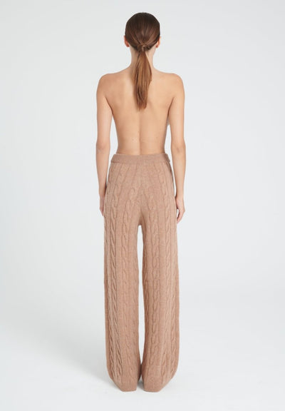 Pantalon femme en cachemire 6 fils camel - ZAYA 6